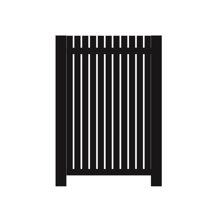 Furtka aluminiowa o szer 1000-1100mm - profil pionowy (50x50x2mm) co 30mm