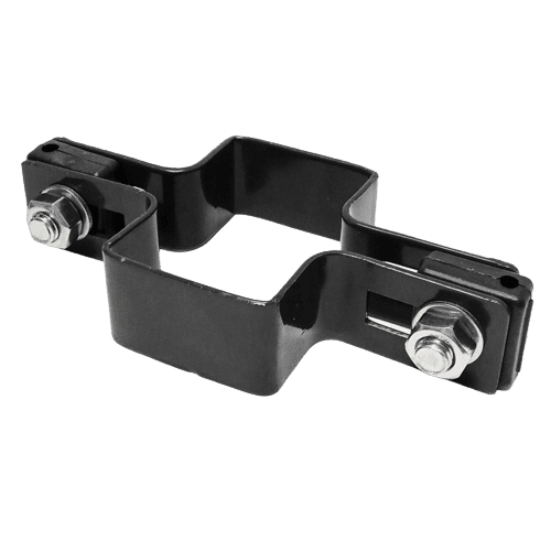 Obejma prosta 60mm x 40mm (fi-4mm) + akcesoria nierdzewne - nakrętka zwykła RAL9005
