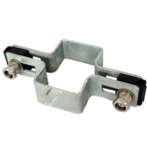 Obejma prosta 60mm x 40mm (fi-5mm) + akcesoria nierdzewne - nakrętka zrywalna ocynk