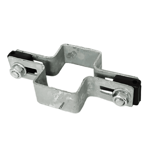 Obejma prosta 60mm x 40mm (fi-5mm) + akcesoria nierdzewne - nakrętka zwykła ocynk