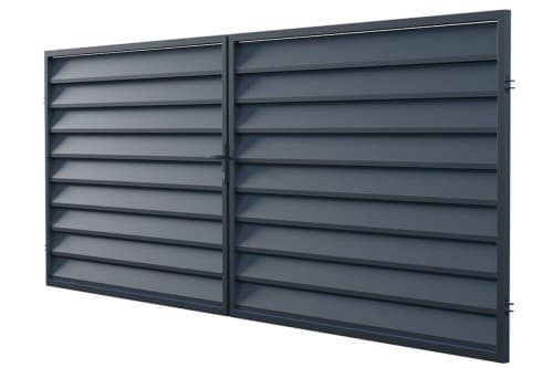Brama dwuskrzydłowa 150x500 cm z zamkiem, ogrodzenie Mistral