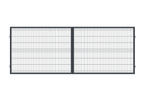 Brama dwuskrzydłowa 170x500 cm, ogrodzenie panelowe