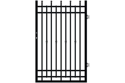 Furtka 160x100 cm prawa z elektrozaczepem, ogrodzenie Londyn 2