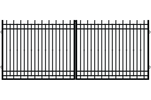 Brama dwuskrzydłowa 160x400 cm, ogrodzenie Londyn 2