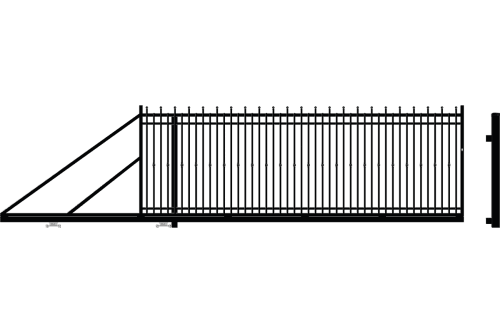Brama przesuwna 154x400 cm lewa, ogrodzenie Londyn 2