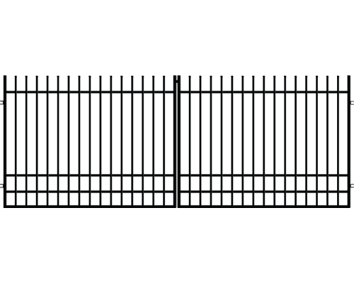 Brama dwuskrzydłowa 150x400 cm, ogrodzenie Nicea