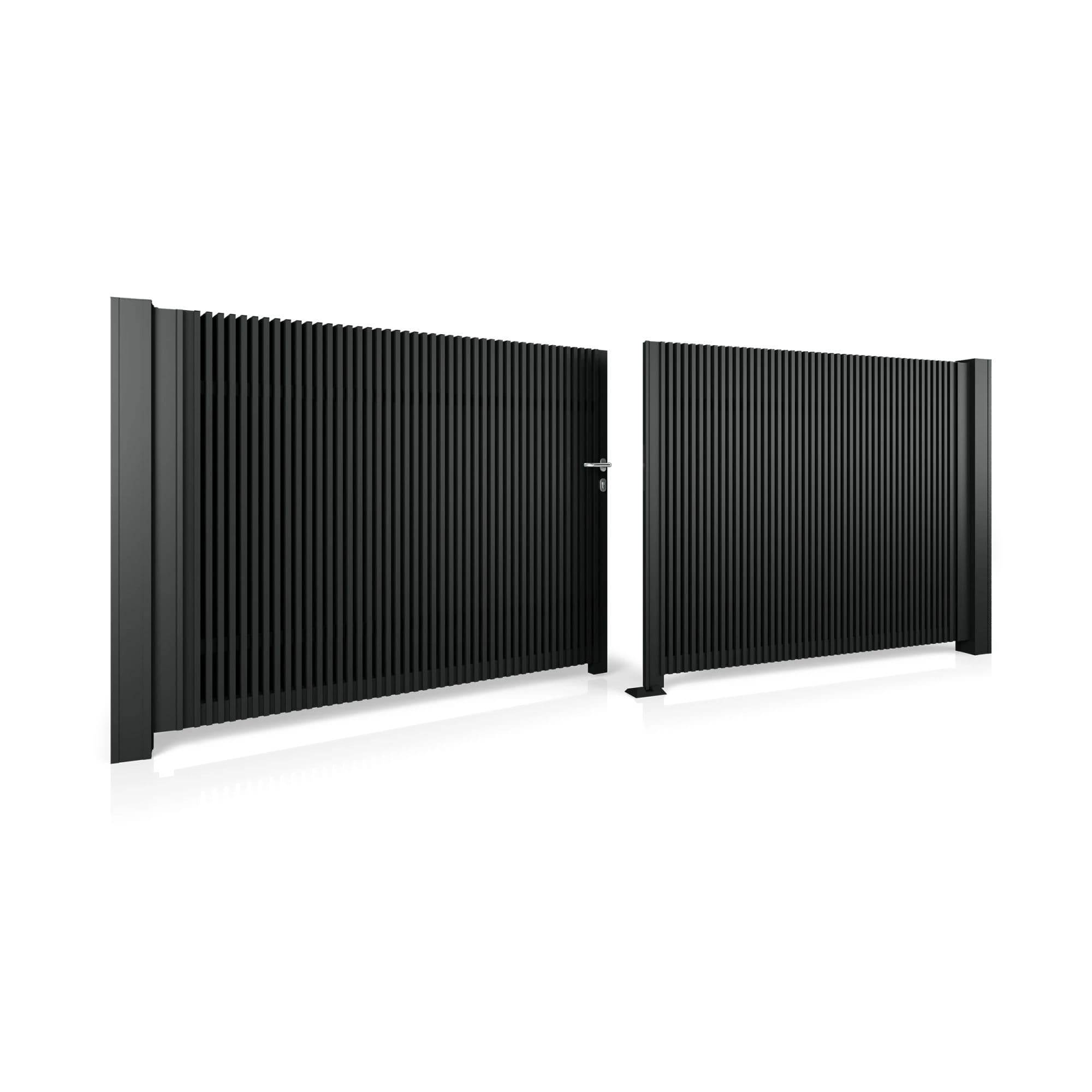 Brama aluminiowa dwuskrzydłowa CLASSIC AW.AL.00