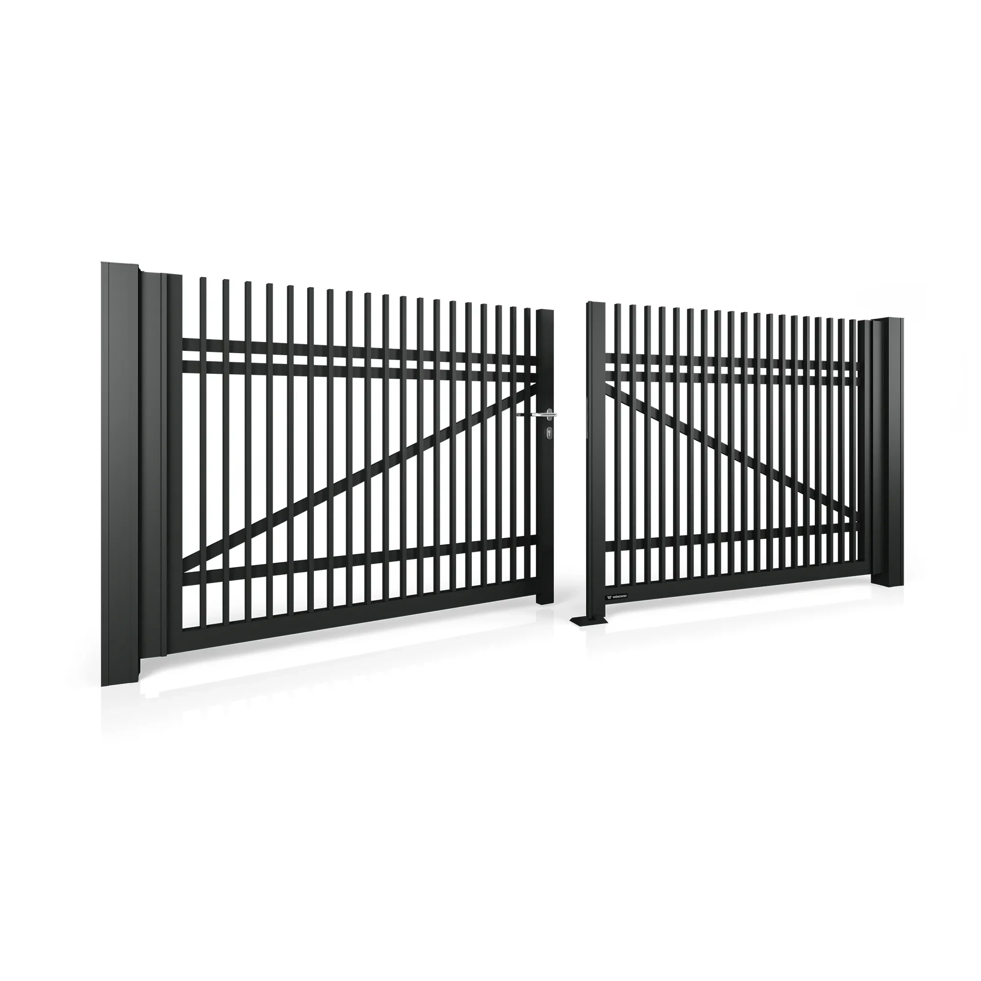 Brama aluminiowa dwuskrzydłowa CLASSIC AW.AL.01