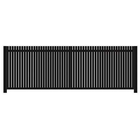 Brama dwuskrzydłowa aluminiowa o szer. 4000mm - profil pionowy (100x50x2mm) co 50mm — zdjęcie 2