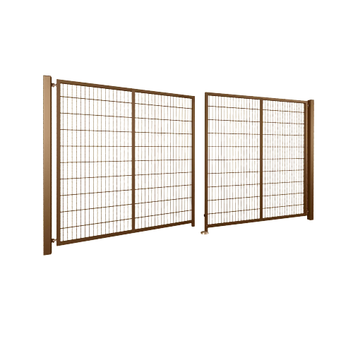 Brama panelowa dwuskrzydłowa 2D SOLID (6/5/6) 4000mm x 1300mm RAL8017 — zdjęcie 1