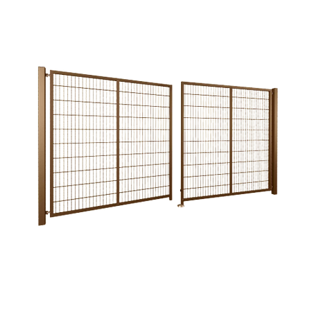 Brama panelowa dwuskrzydłowa 2D SOLID (6/5/6) 4000mm x 1300mm RAL8017 — zdjęcie 9