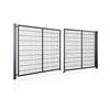 Brama panelowa dwuskrzydłowa 2D SOLID (6/5/6) 4000mm x 1500mm RAL9005 — zdjęcie 5