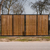 Brama panelowa dwuskrzydłowa 2D SOLID (6/5/6) 4000mm x 1500mm RAL9005 z przesłoną w kolorze naturalnym — zdjęcie 5