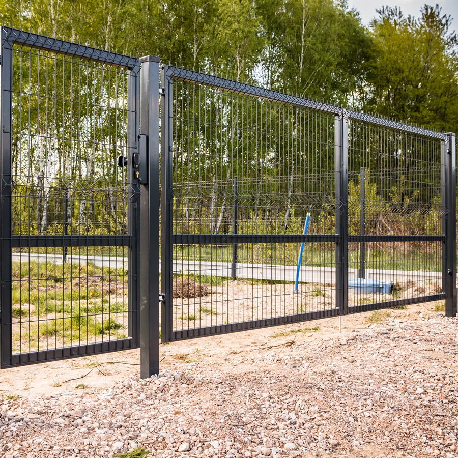 Brama panelowa dwuskrzydłowa 3D SOLID (fi-4mm) 4000mm x 1530mm / RAL 7016 — zdjęcie 2