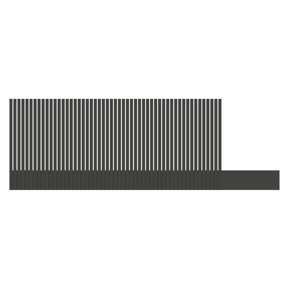 Brama przesuwna aluminiowa o szer. 4000mm - profil pionowy (50x50x2mm) co 30mm — zdjęcie 1