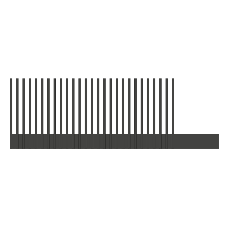 Brama przesuwna aluminiowa o szer. 4000mm - profil pionowy (50x50x2mm) co 60mm — zdjęcie 1