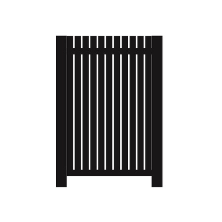 Furtka aluminiowa o szer. 1000-1100mm - profil pionowy (100x50x2mm) co 50mm — zdjęcie 2