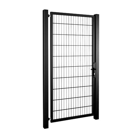 Furtka panelowa 2D SOLID 875mm x 1500mm RAL9005 + kaseta z elektrozaczepem — zdjęcie 15