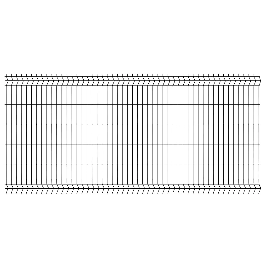 Ogrodzenie panelowe 3D (fi-5mm) o wys. 1230mm - 125MB z podmurówką (piaskowiec) montowane za pomocą łącznika betonowego hi-25 (zestaw - panele, słupki, obejmy) RAL7016 — zdjęcie 2