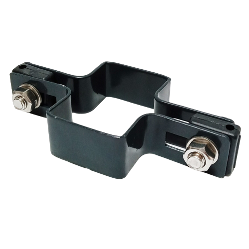 Ogrodzenie panelowe 3D (fi-5mm) o wys. 1230mm - 150MB (zestaw - panele, słupki, obejmy) RAL7016 — zdjęcie 4