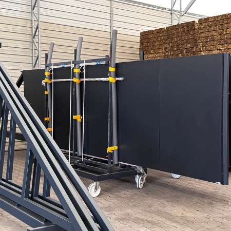 OUTLET - Brama przesuwna aluminiowa - pełna 5000mm x 1500mm, grubość 48 mm, (blacha dwustronna - 4mm) LEWA - RAL7021 (mat struktura) - przeciwwaga niezabudowana + słupy — zdjęcie 16