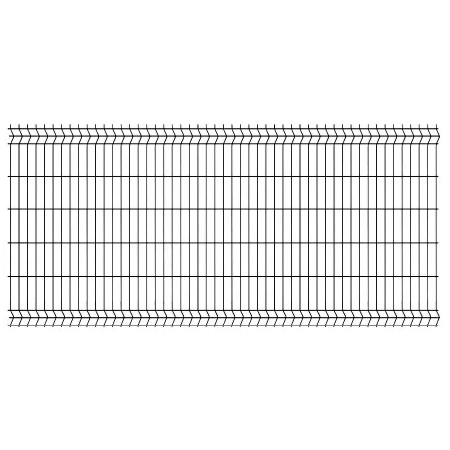 Panel Ogrodzeniowy, Kratowy 3D (fi-4mm) H-1230 - RAL 9005 — zdjęcie 2