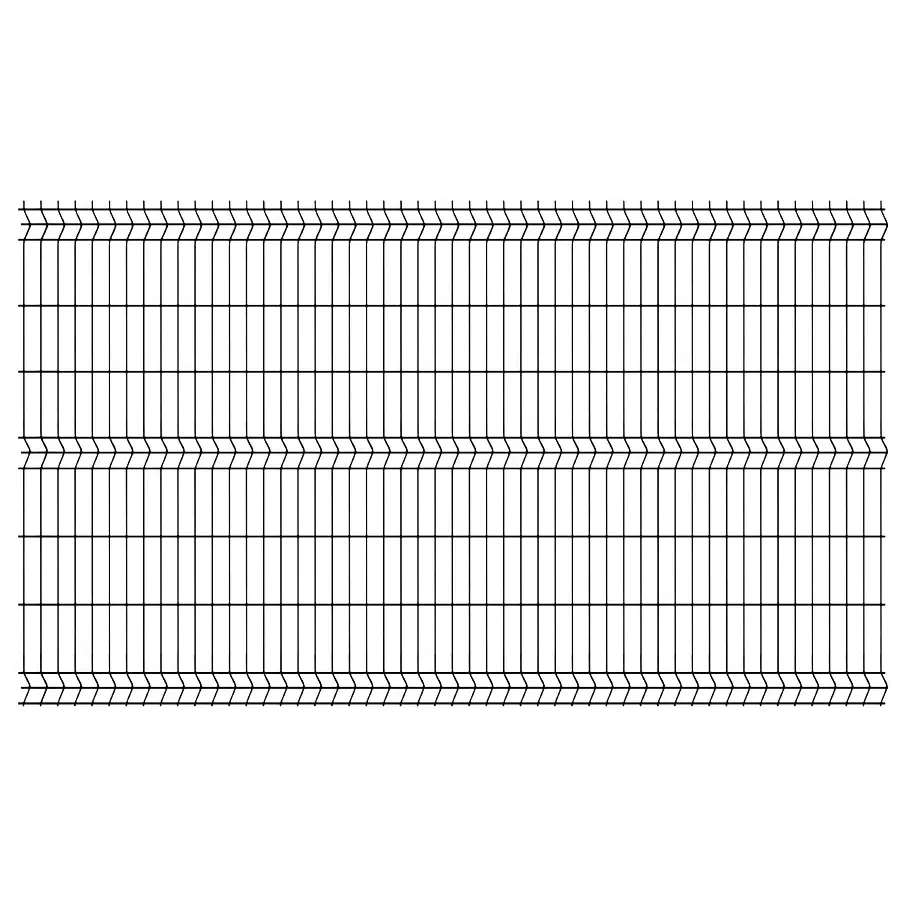 Panel Ogrodzeniowy, Kratowy 3D (fi-4mm) H-1730 - RAL 9005 — zdjęcie 1