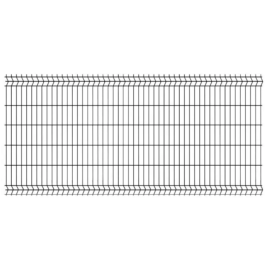 Panel Ogrodzeniowy, Kratowy 3D (fi-5mm) H-1230 - RAL 9005 — zdjęcie 1