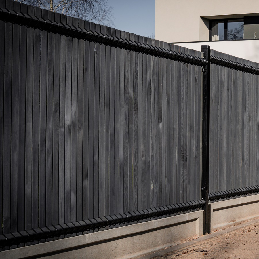 Przesłona ogrodzenia panelowego 3D (51 drutów pionowych) Euro Płot na wys.2030mm - grafit — zdjęcie 4
