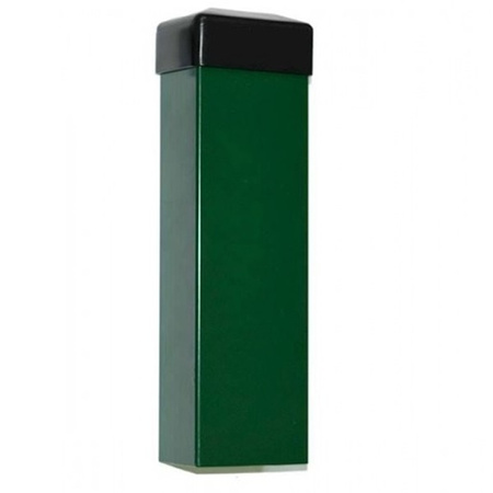 Słup ogrodzeniowy 60mm x 40mm H-2000 RAL 6005 śc. 1,2mm — zdjęcie 2