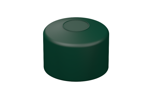 Nasadka do słupka, Fi 38 mm, kolor zielony, 10 sztuk — zdjęcie 1
