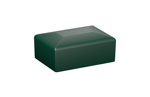 Nasadka do słupka 60x40 mm, kolor zielony, 6 sztuk — zdjęcie 1