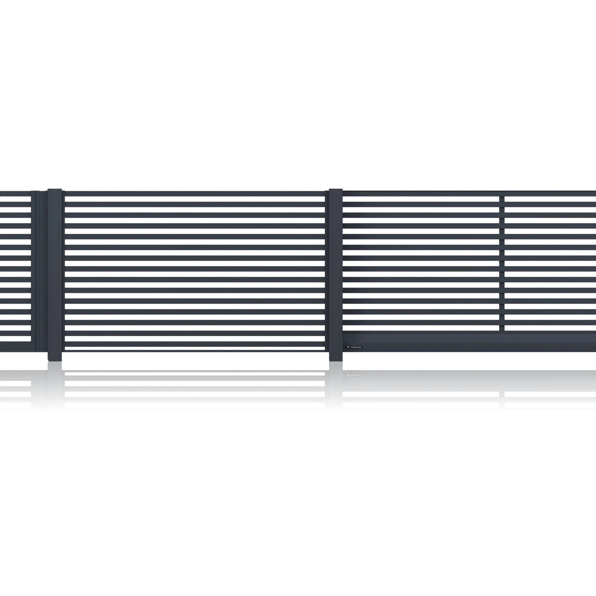 Brama aluminiowa przesuwna MODERN AW.AL.102 — zdjęcie 2