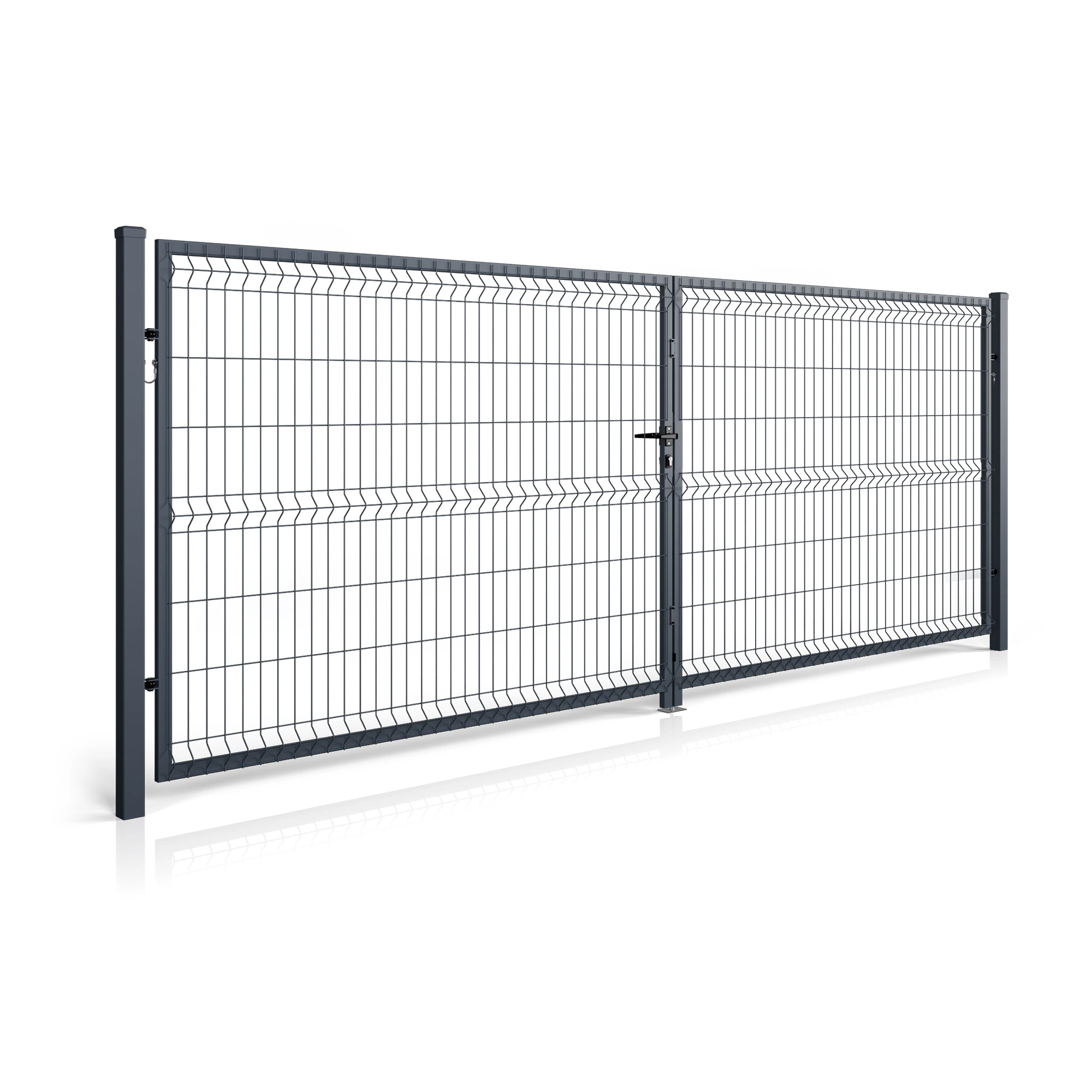 Brama panelowa dwuskrzydłowa Modest Light — zdjęcie 1