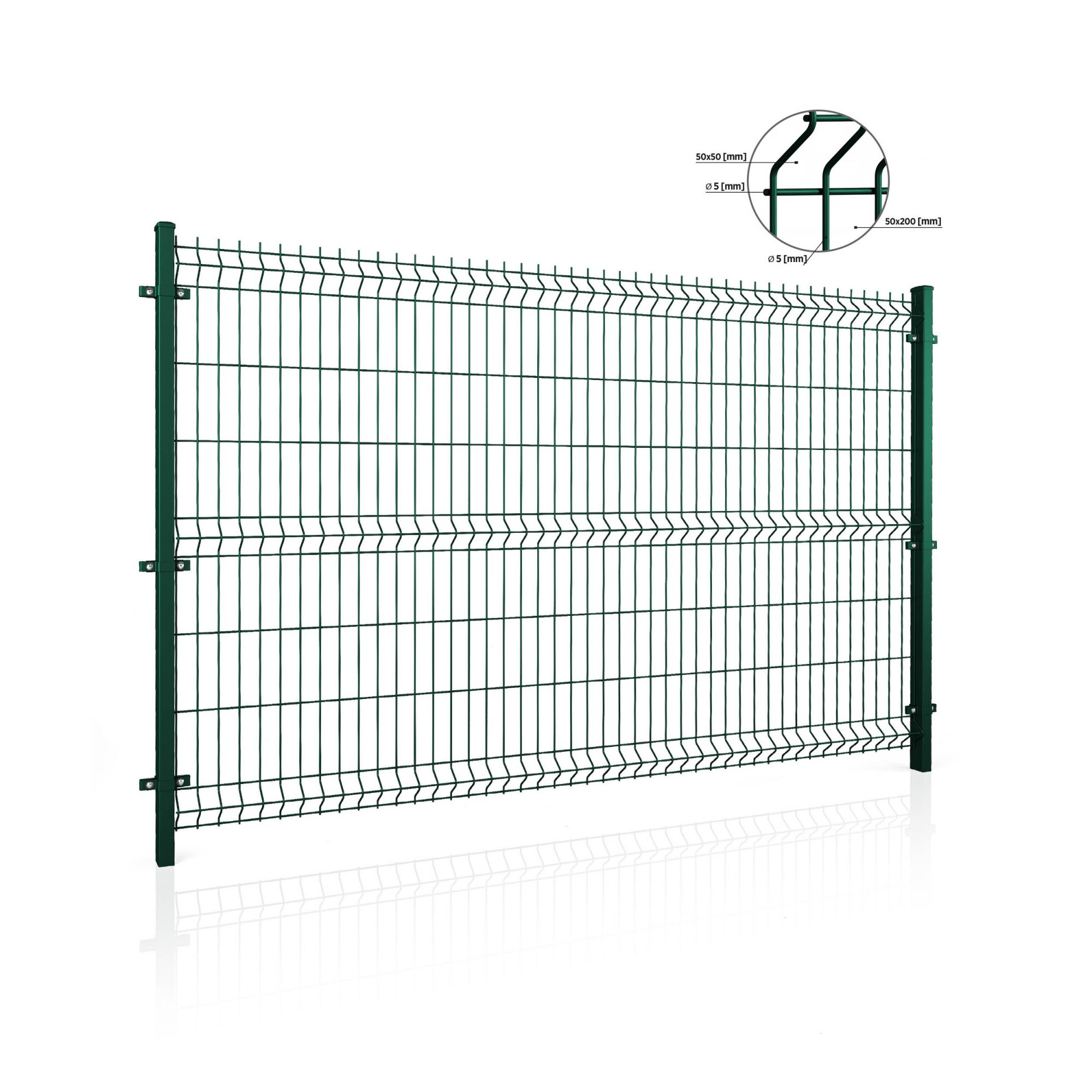 Panel ogrodzeniowy VEGA B 3D. Oczko 50x200 — zdjęcie 8