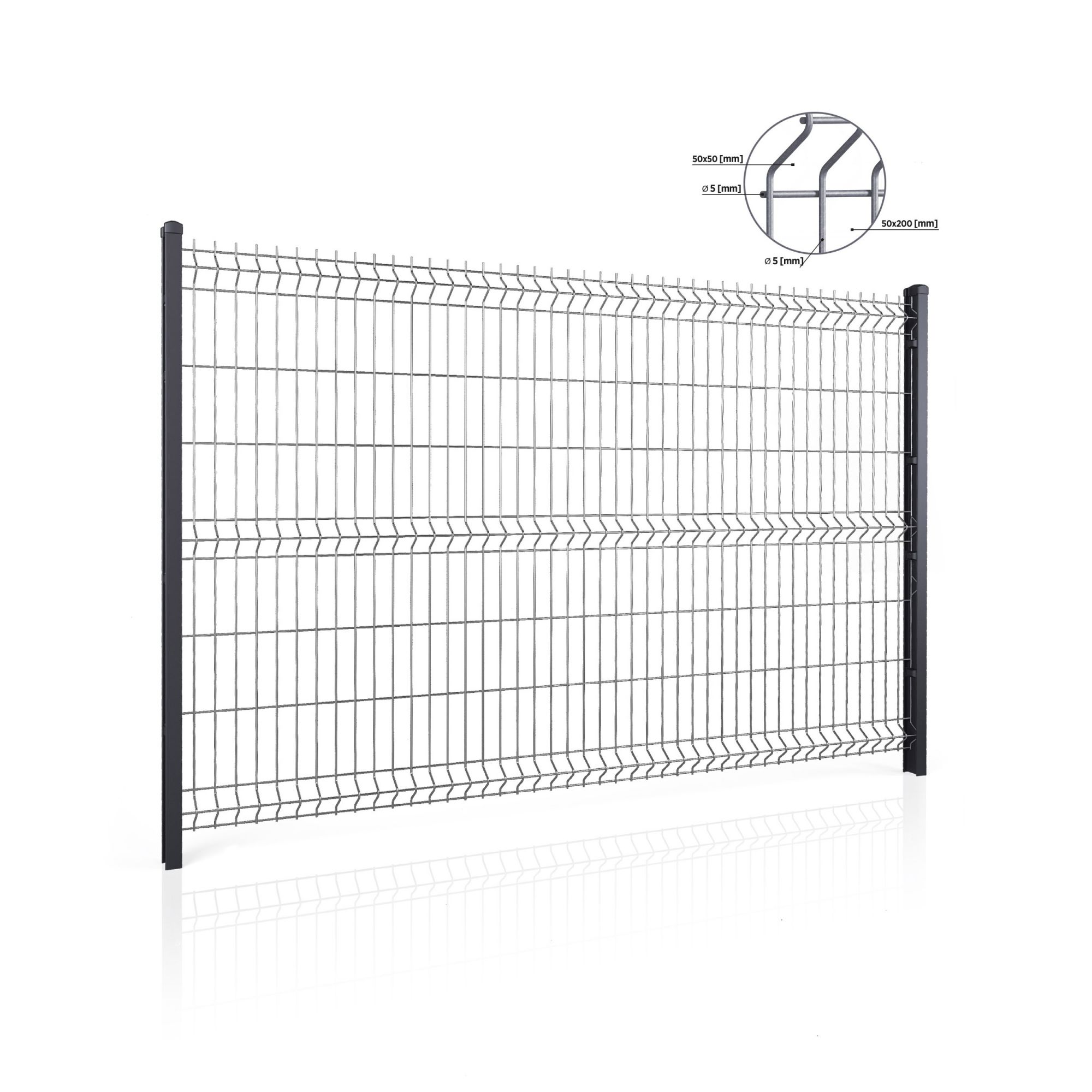 Panel ogrodzeniowy VEGA B 3D. Oczko 50x200. Paleta 50 szt — zdjęcie 1