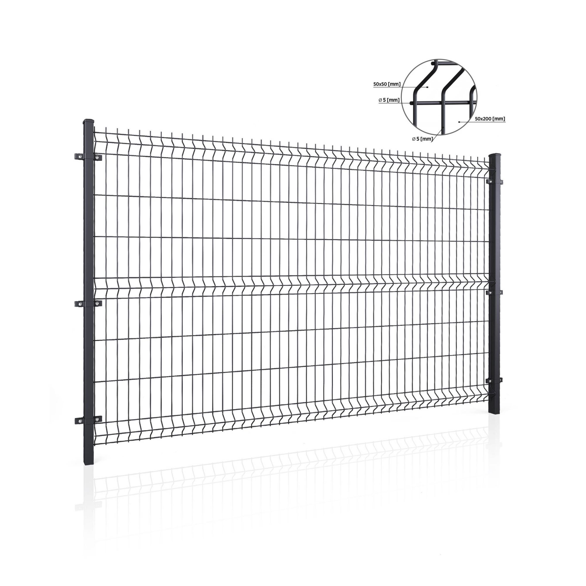 Panel ogrodzeniowy VEGA B 3D. Oczko 50x200. Paleta 50 szt — zdjęcie 11