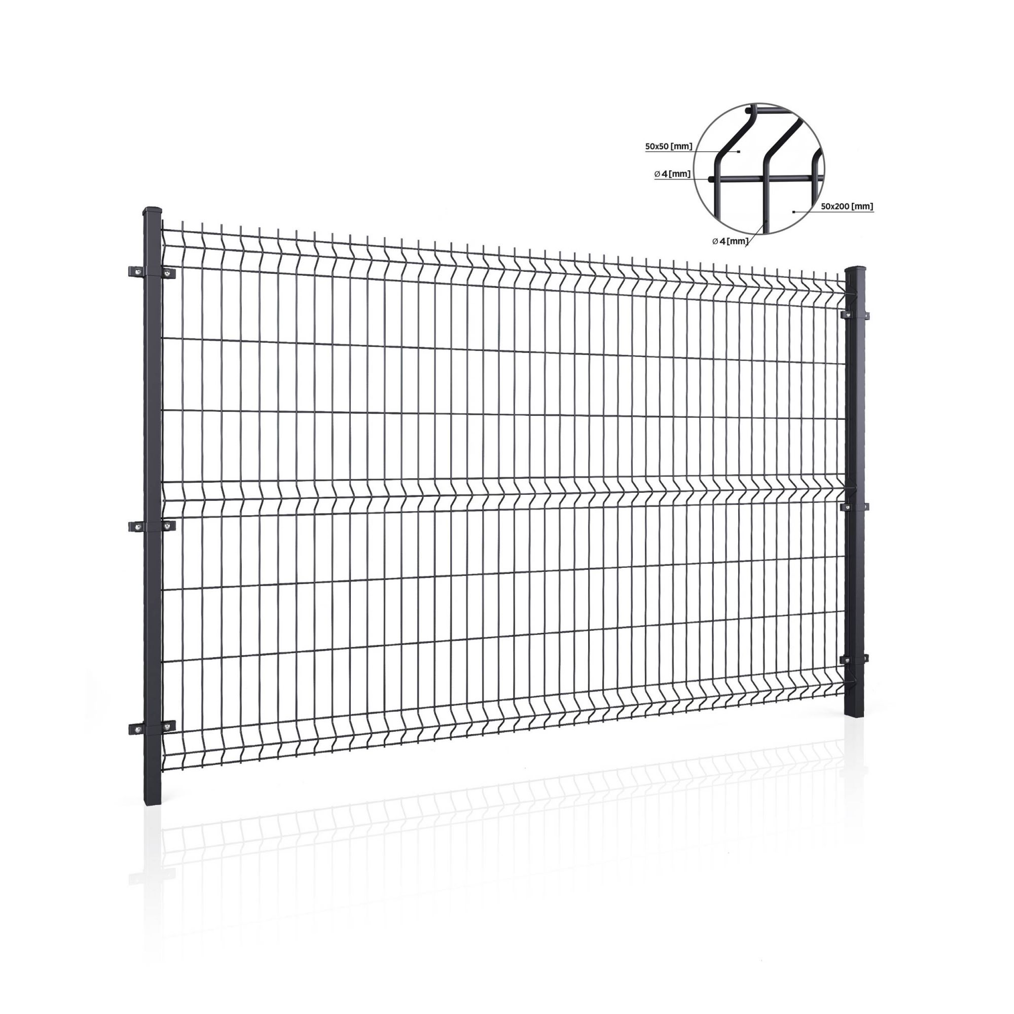 Panel ogrodzeniowy VEGA B Light 3D. Oczko 50x200 — zdjęcie 9
