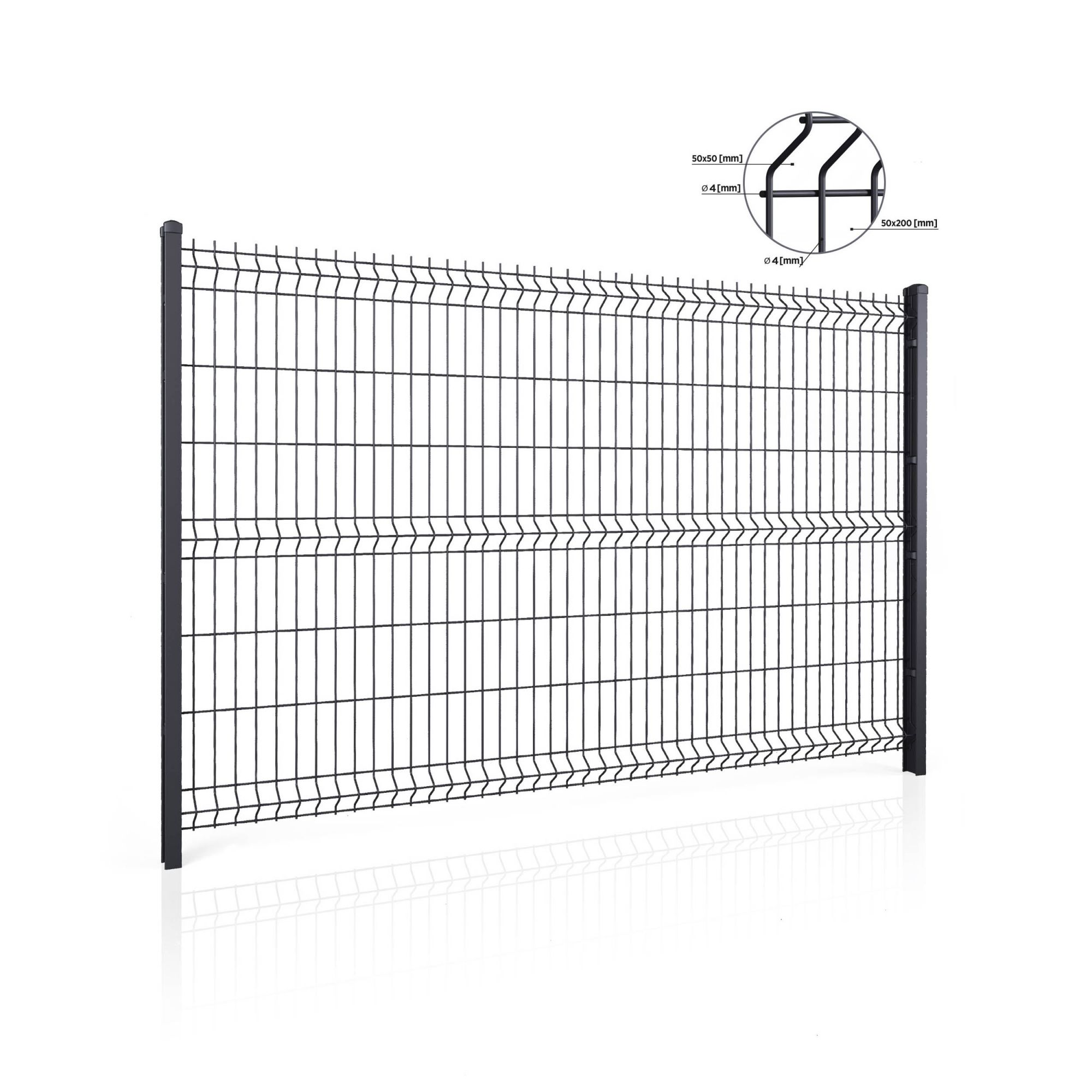 Panel ogrodzeniowy VEGA B Light 3D. Oczko 50x200. Paleta 50 szt — zdjęcie 4