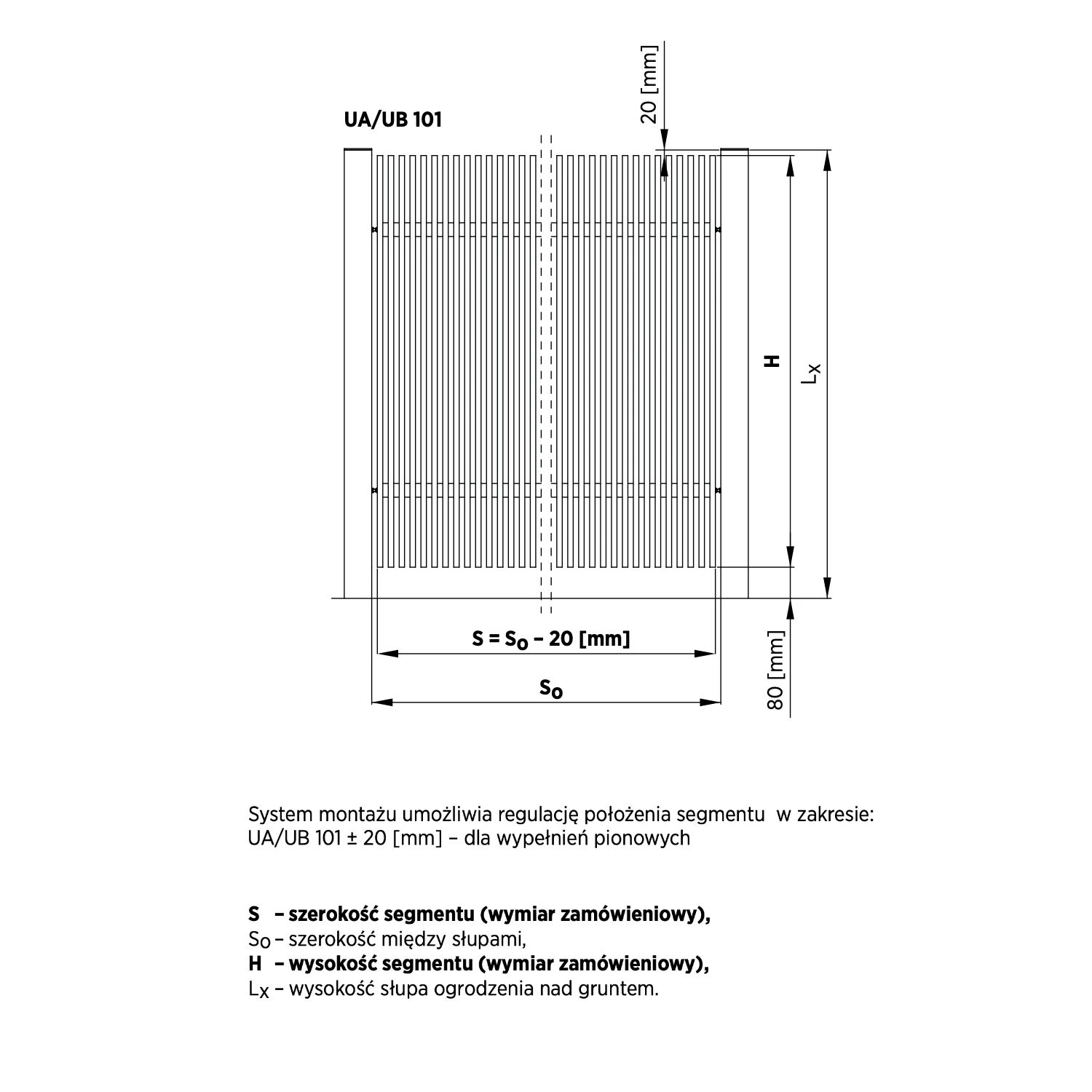 Przęsło ogrodzeniowe aluminiowe CLASSIC AW.AL.00 — zdjęcie 3