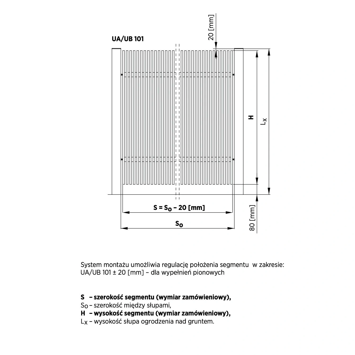Przęsło ogrodzeniowe aluminiowe CLASSIC AW.AL.01 — zdjęcie 3