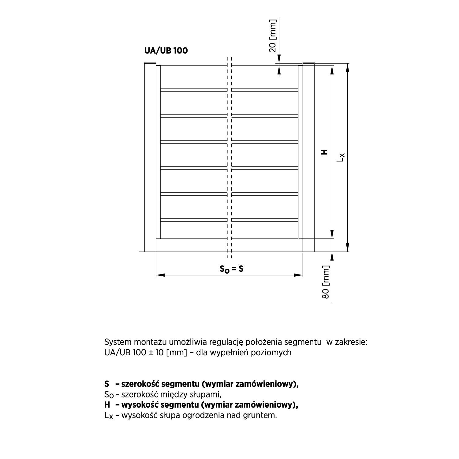 Przęsło ogrodzeniowe aluminiowe MODERN AW.AL.103 — zdjęcie 3